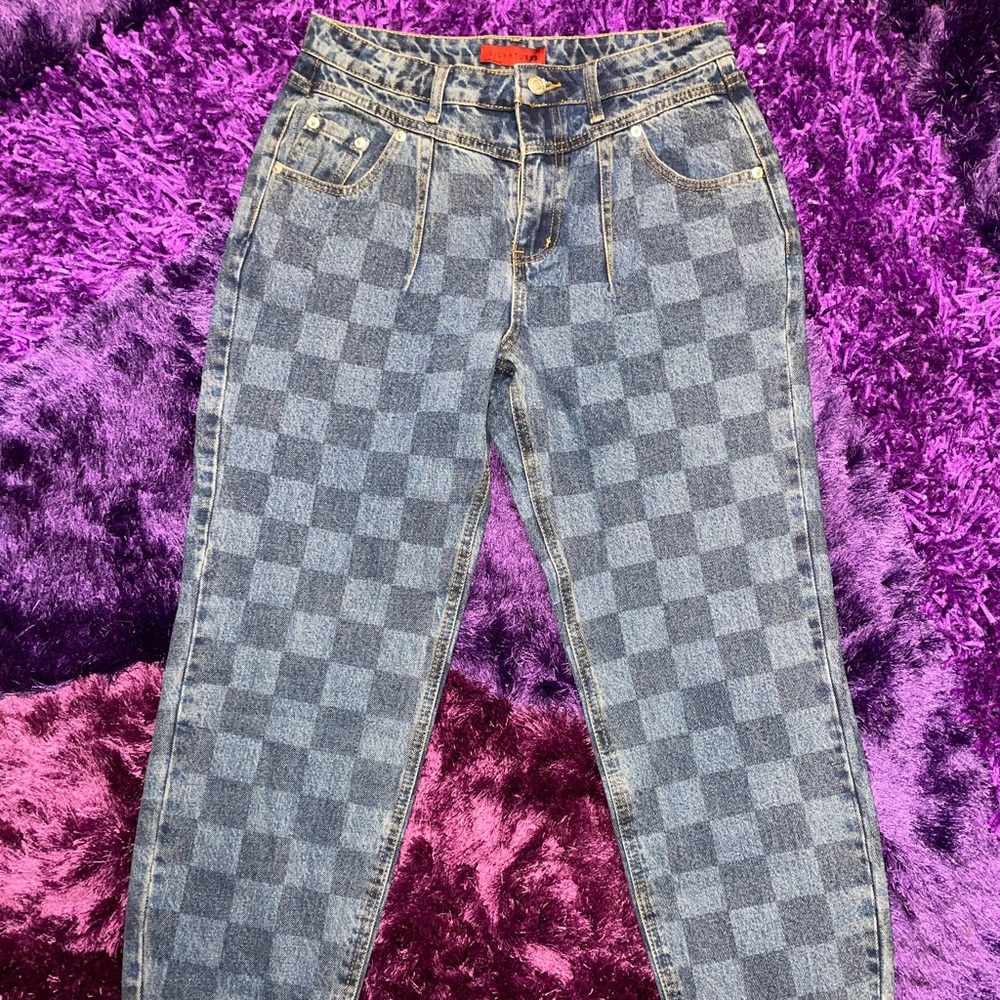 Signature8 Checkered Blue Jeans